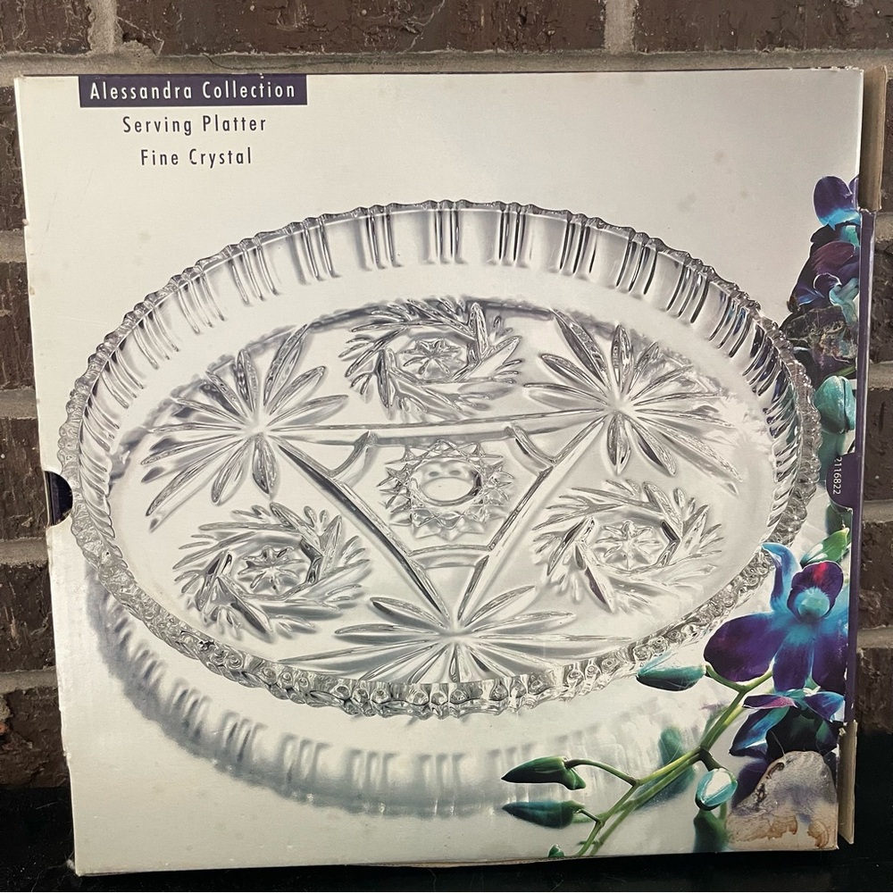 Vintage Crystal Serving Platter Studio Silversmiths